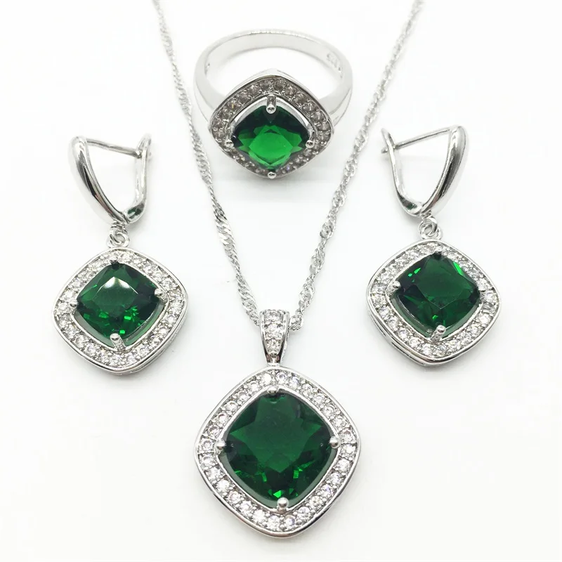 Женский ювелирный комплект из серебра 925 пробы с австрийскими кристаллами|jewelry