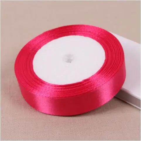 Красная шелковая атласная лента 25 ярдов украшение для свадебной вечеринки