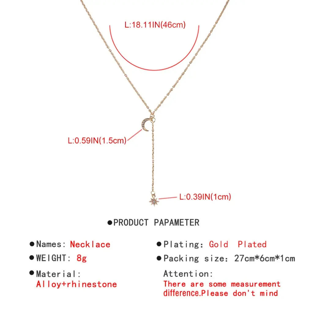 Звезда Луна Леди ожерелье женщины кулон короткая цепочка для свитера девушка