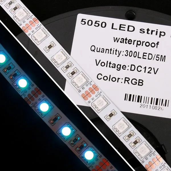 10 компл./лот 5 м гибкая светодиодная лента RGB 5050 SMD 60 светодиодов/м