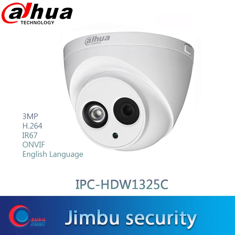 Dahua ip камера 3MP IPC HDW1325C H.264 IP67 CCTV IR 50 м Сетевая купольная видеонаблюдения ONVIF|Камеры