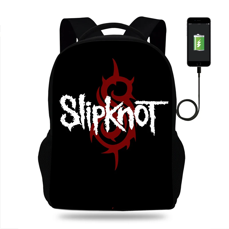 Мультфильм Slipknot печати школьная книга Сумка ортопедические Рюкзаки Дети