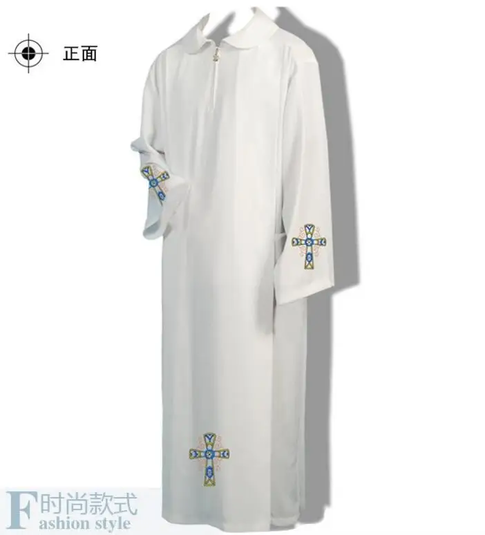 Халат для католической церкви белый цвет со складками|robe clothing|robe roberobe white |