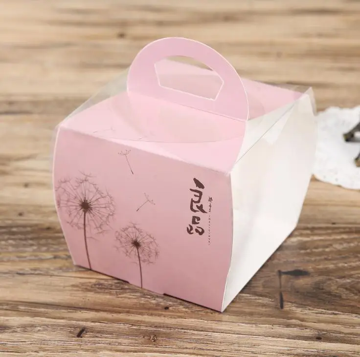 2 200 компл./лот Цветок Прозрачный ПВХ Cake Box свадьба конфеты Коробки Видимый подарочные мешочки под Конфеты выпечки подарочные коробки для тортов SN2284 - Цвет: 2