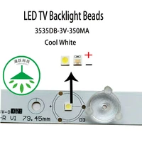 yongyuekeji 100pcslot new smd led 3535 3v 350ma 1w lamp beads cool white for repair led lcd tv backlight bar and strip hot