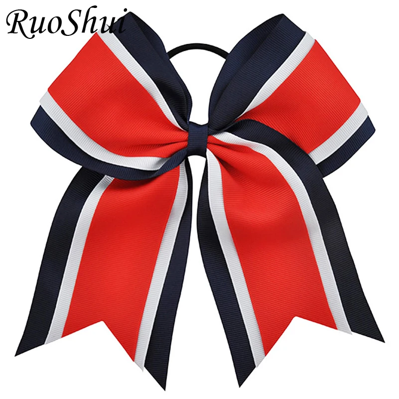 6 шт. 8 дюймовые банты из органзы для волос|cheerleading hair bows|hair bowsorganza accessories |