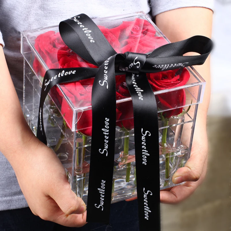 Свежий цветок кристалл упаковочная коробка акрил и PC Кристальный материал