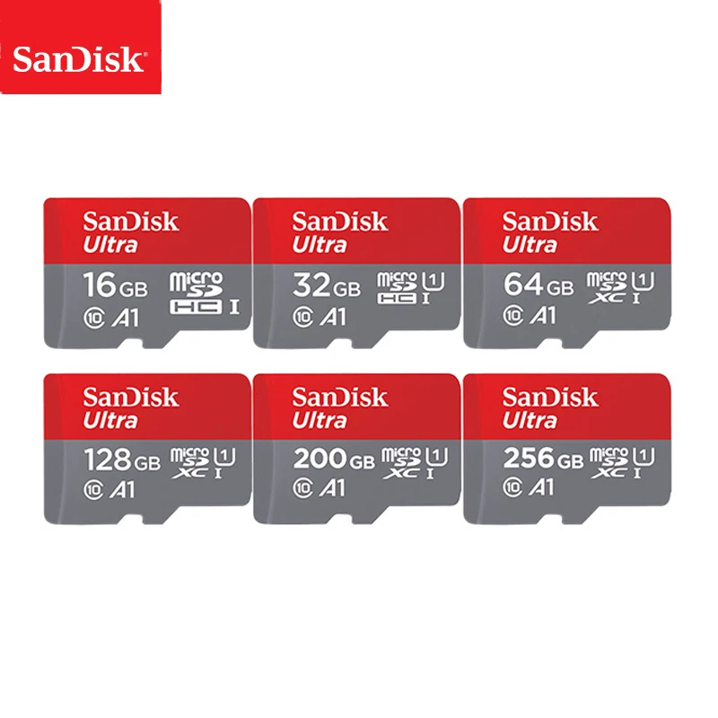 SanDisk Micro SD карта памяти 16 ГБ 32 64 Гб 128 макс. 98 Мб/с C10 U1 A1 флэш-карта для телефона