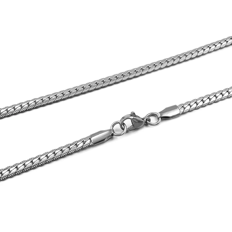 silver color GOKADIMA женское ожерелье, 4 мм в ширину, NK Figaro цепь для леди 60 см, очаровательное классическое ожерелье с плоской подошвой и змеей, Женские Ювелирные изделия, kuwintas - Окраска металла: silver color