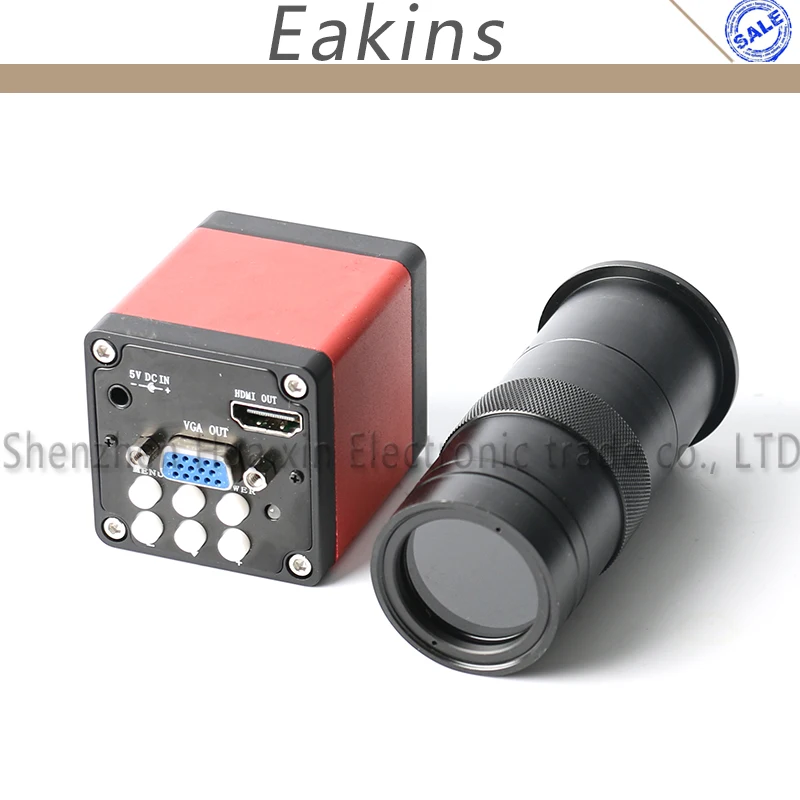 720P 13MP CMOS HDMI VGA цифровой электронный микроскоп камера+ CCD 0.5X окуляр объектив для бинокулярного тринокулярного стерео микроскопа