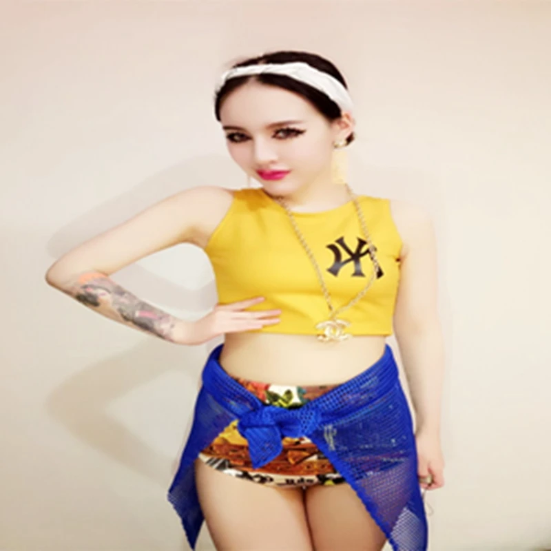 3 шт./компл. женский костюм для современных танцев ночного клуба бара диджея