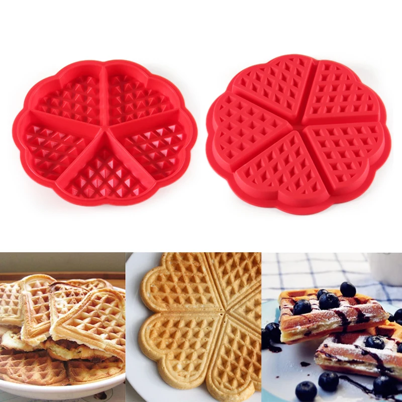 1 шт. силиконовая форма для вафель 2 формы|baking tools|molde wafflesilicone mold waffle |
