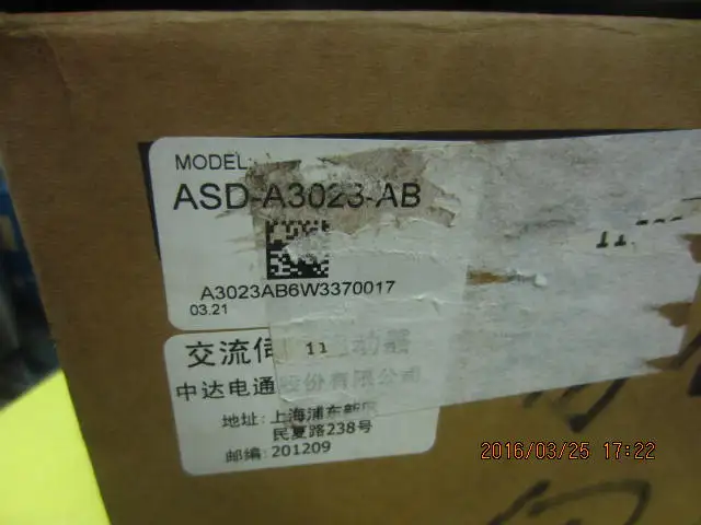 Новый и оригинальный AC SERVO DRIVER ASD-A3023-AB * Пожалуйста свяжитесь с нами для фото