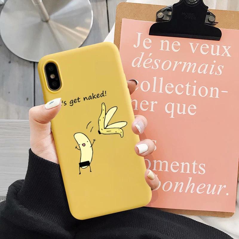 JAMULAR Мультфильм Банан Подходит чехол для iPhone X XS MAX XR 7 8 6 6s Plus Модный узор мягкий