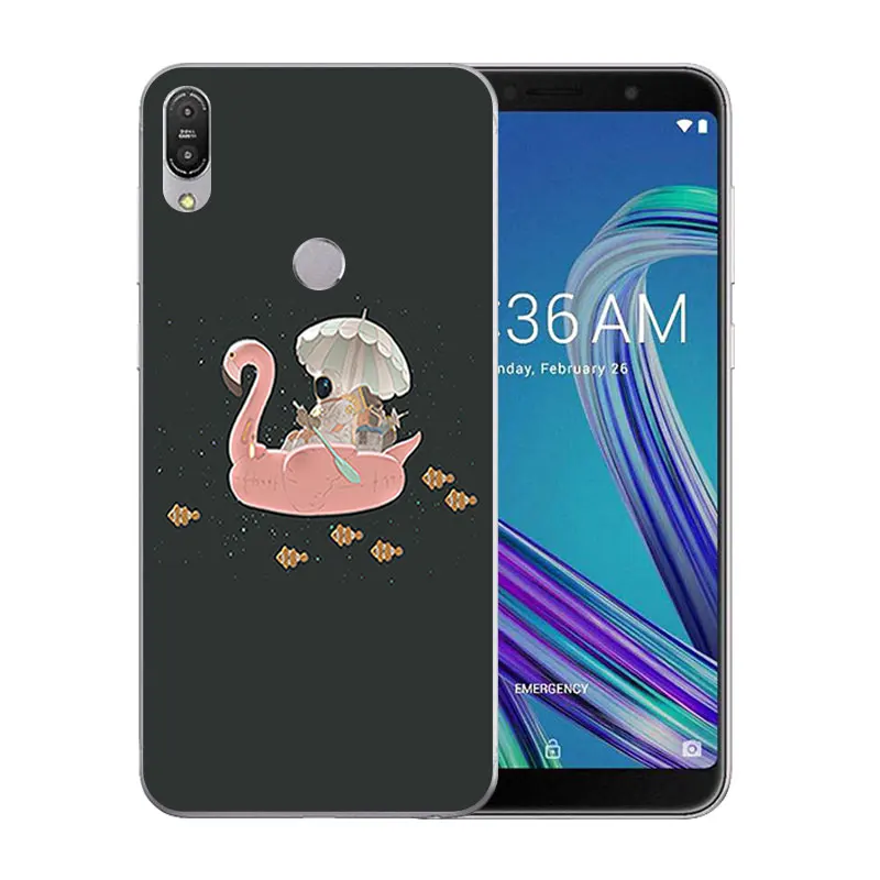 Для Asus Zenfone Max Pro (M1) ZB601KL рисунок Фламинго Силиконовая задняя крышка 5 99 дюйма для