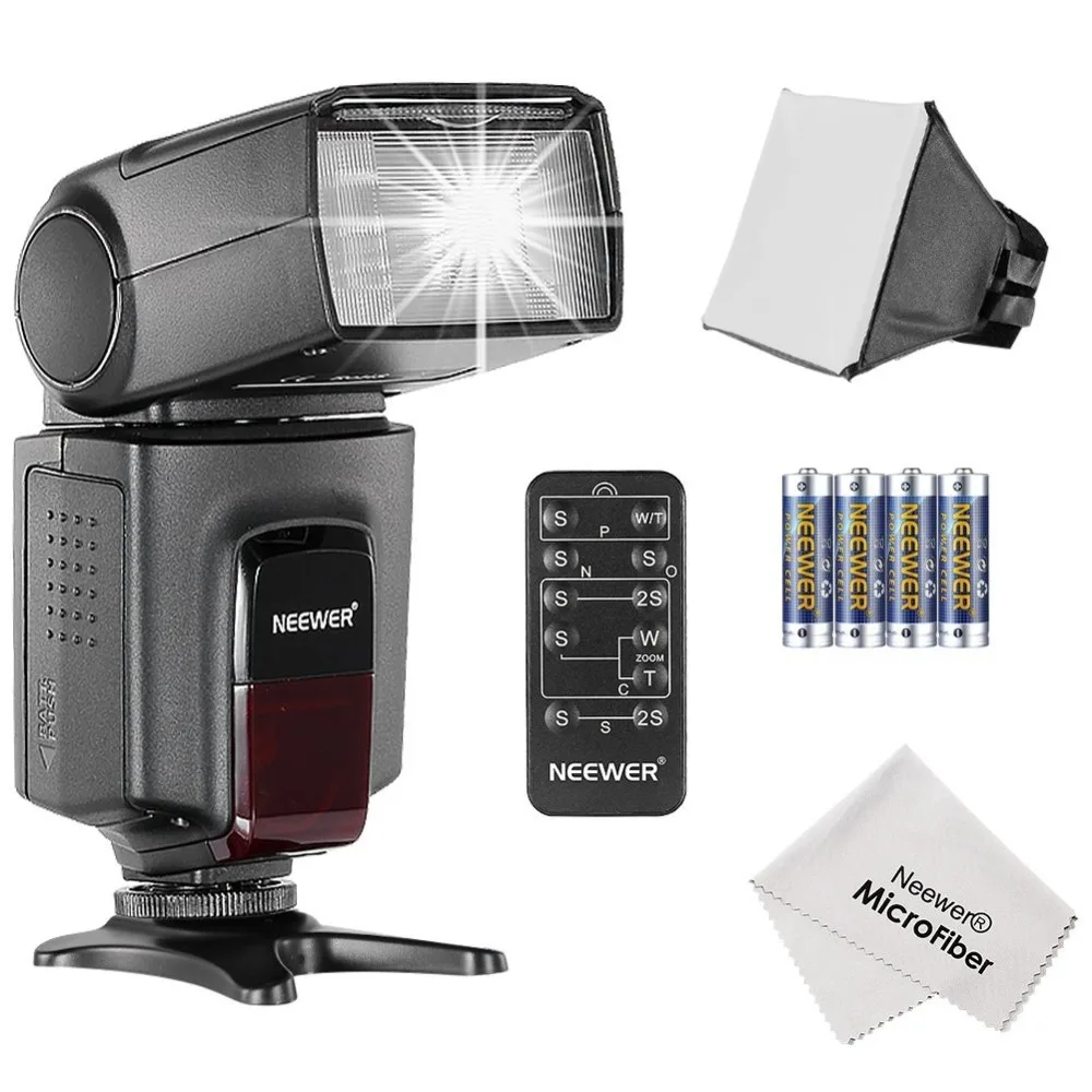 

Комплект вспышки Neewer TT560 Speedlite для Canon Nikon Olympus Fujifilm и любой цифровой камеры со стандартным креплением для горячего башмака