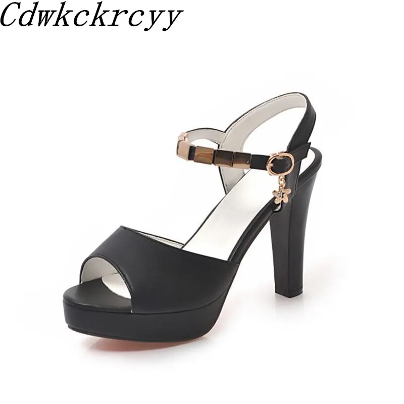 

Summer New pattern fashion High-heeled Fish mouth Women sandals black sexy High-heeled Thick bottom Women sandals size 34-43