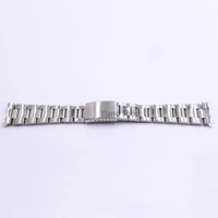 carlywet 19 20mm stainless steel silver middle polish hollow curved end solid screw links watch band for vintage