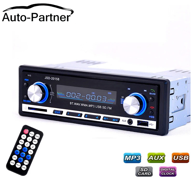 Автомагнитола с Bluetooth V2.0 JSD 20158 fm приемник Aux вход USB MP3 MMC WMA радио|car radio|car radio bluetoothjsd |