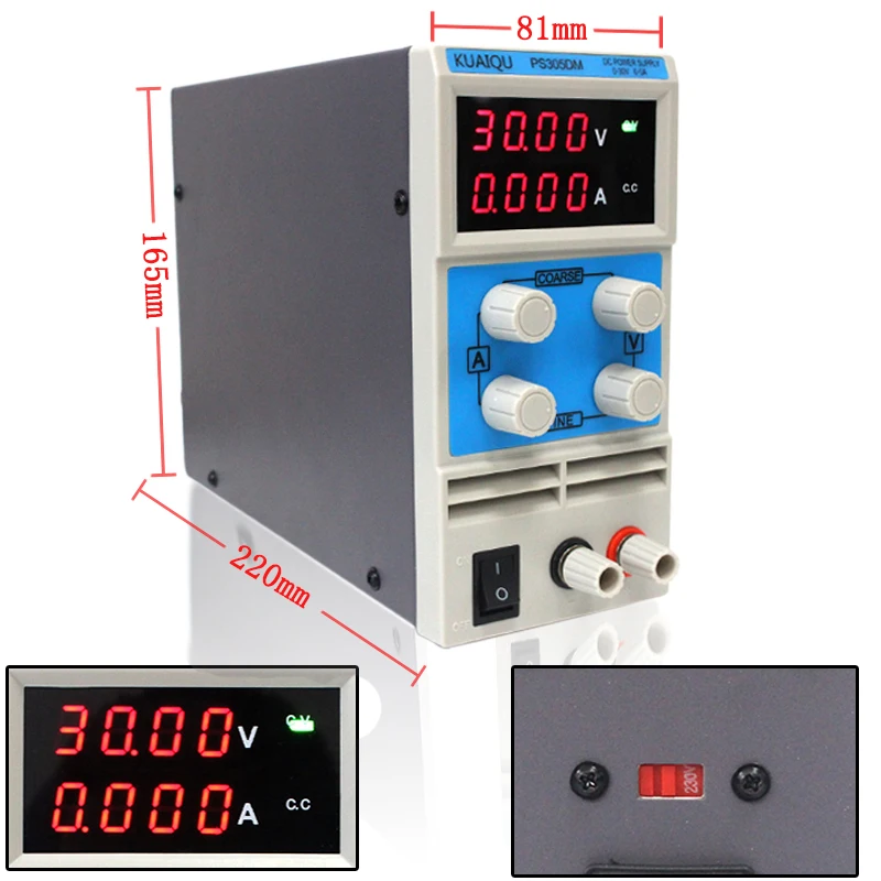 PS305DM Регулируемый переключатель DC Блок питания 30V10A регулятор 4 цифровой