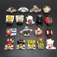 japan hokkaido tokyo lucky cat mount fuji resin fridge magnet world travel souvenirs refrigerator stickers home decor crafts