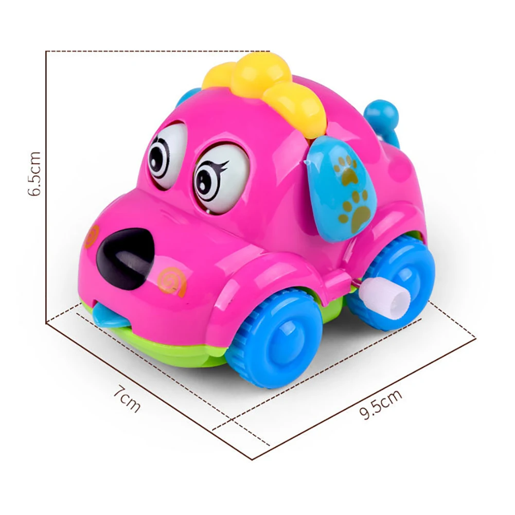 Милый мультфильм животных Собака заводные игрушки бег автомобиль Заводной