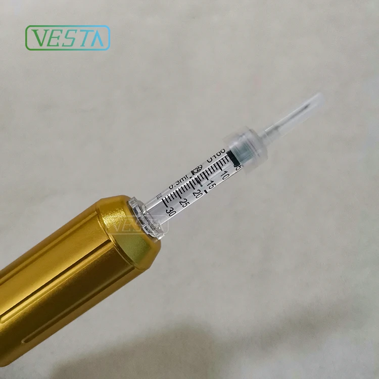 Vesta 2 в 1 гиалуроновая шприц-ручка новейший дизайн Лидер продаж высокое давление без иглы Гиалуроновая кислота ручка для губ лицо наполнитель