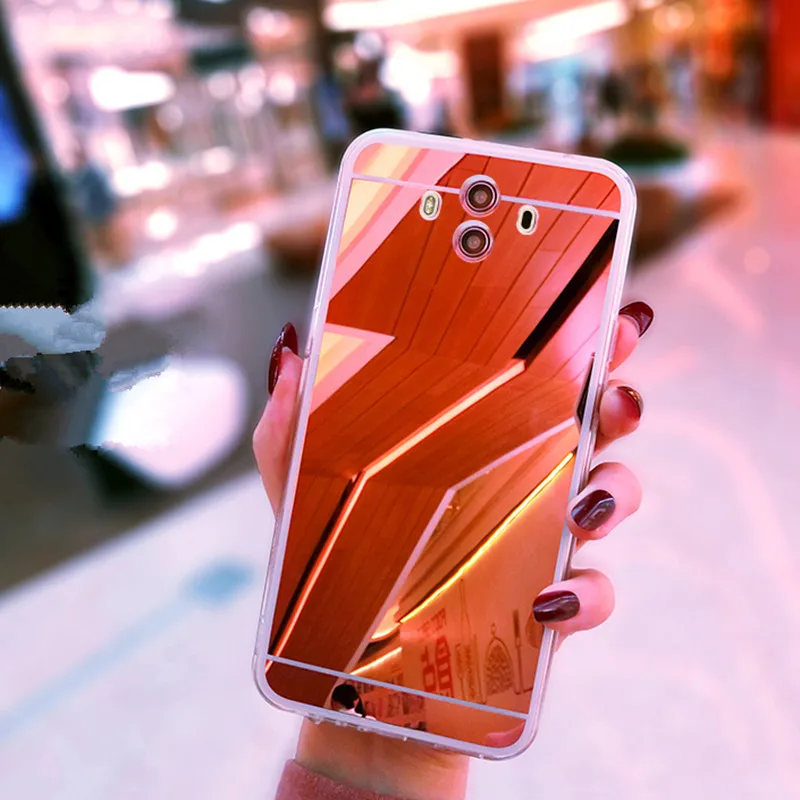 Чехол для Huawei P20 Lite P40 P30 роскошный зеркальный мягкий чехол из ТПУ Mate 20 Pro 8 9 10 Y5 Y6 Y7 Y9