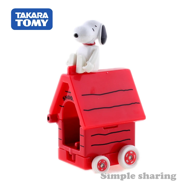 TOMICA мечта R01 ездить на SNOOPY + дома автомобиль японии TAKARA TOMY литья под давлением
