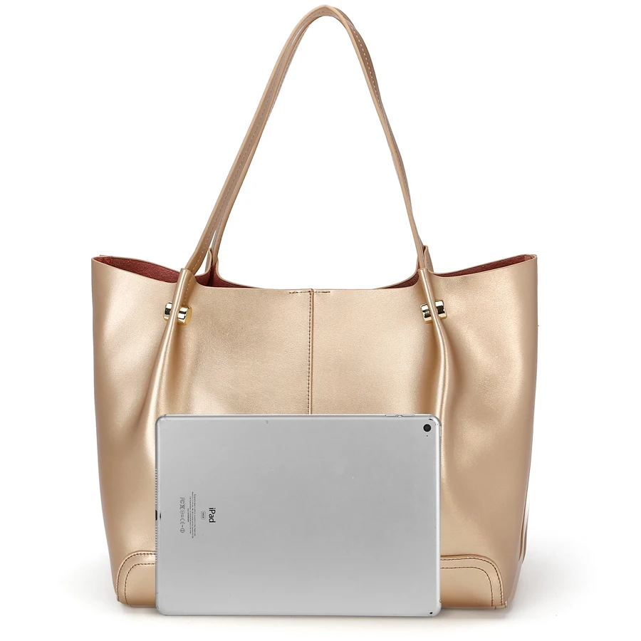 ESUFEIR Сумка женская сумка из натуральной кожи мода сплошной цвет воловья кожа