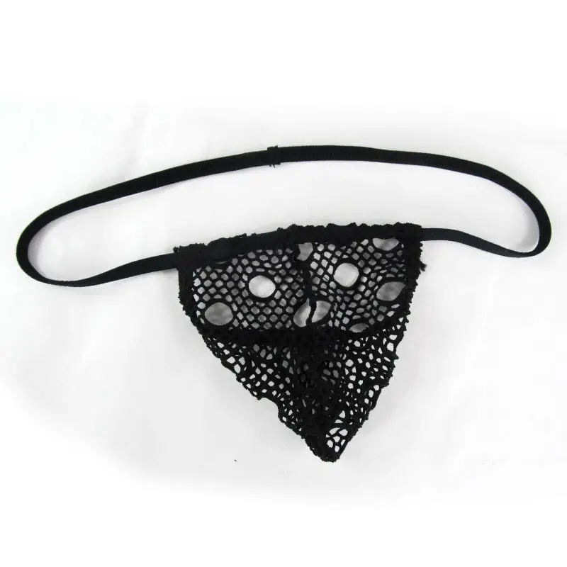 Мужская мини сумка стринги с открытой спиной низкая талия большая сетка поли