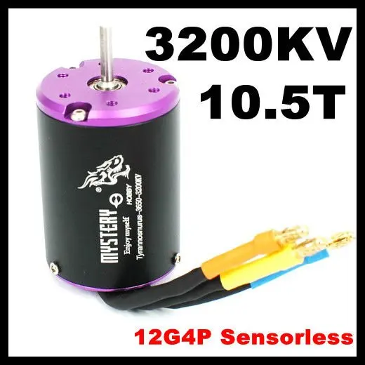 

Mystery Tyrannosaurus 12 Chase 4 Poles 10.5T 3200KV BL540 3650 Sensorless Brushless Motor For 1/10 1/12 RC Car