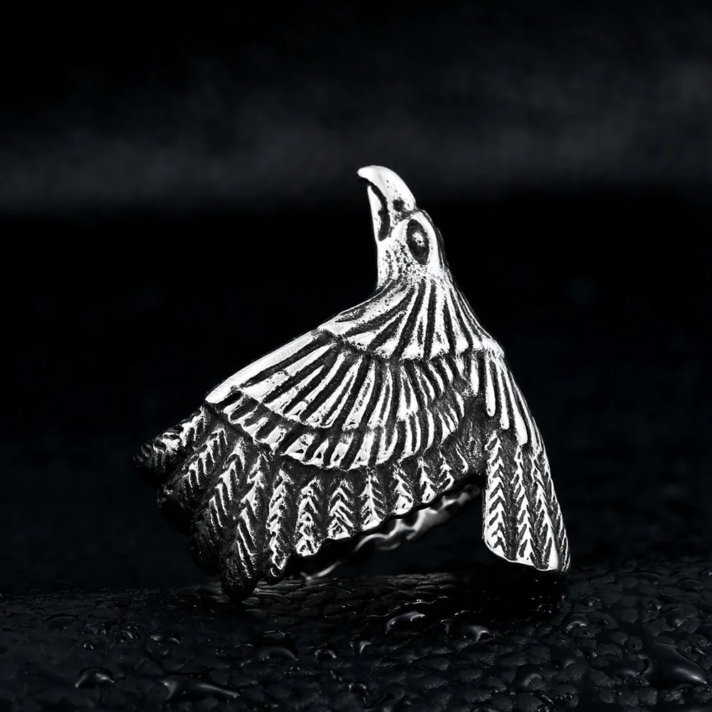 Нержавеющая сталь Япония крутое кольцо орла модное уникальное регулируемое