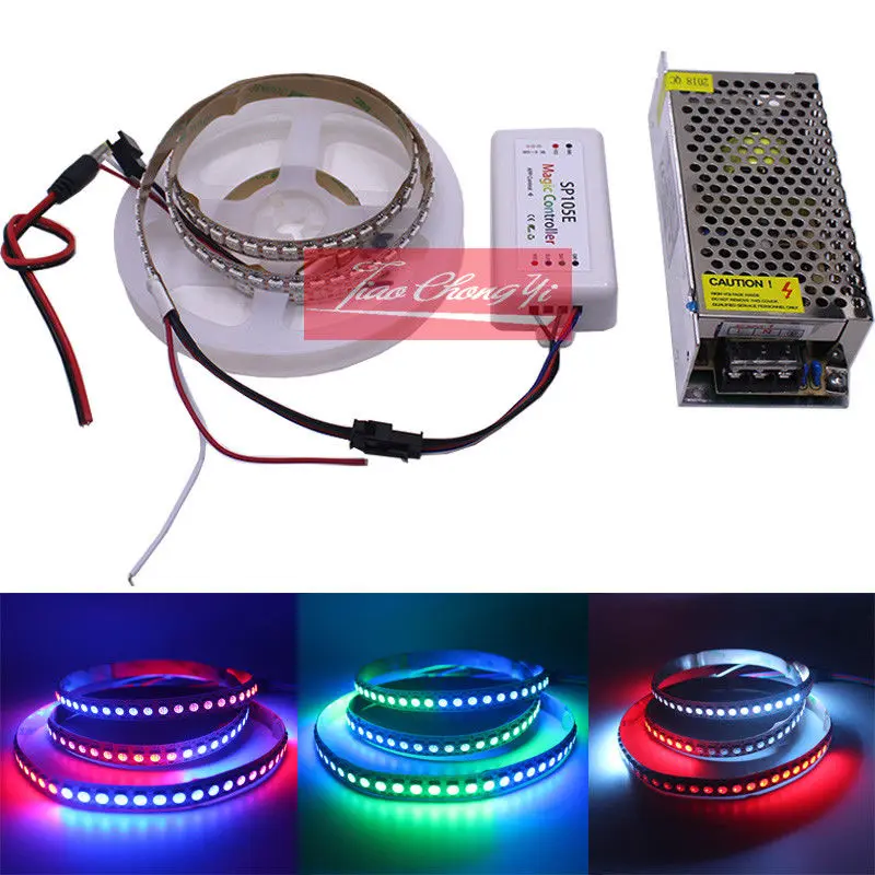 12 В 8208 IC 5050 1 м 144 светодиодная RGB Светодиодная лента модифицируемая + SP105E