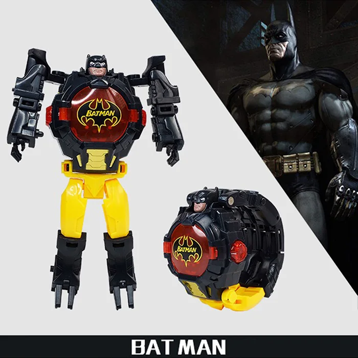 Bat Man Marvel Мстители супер игрушки герои часы летучая мышь Железный человек Капитан Ультрамен Халк SpidermanToys для детей электронные гаджеты принцессы - Цвет: Bat Man
