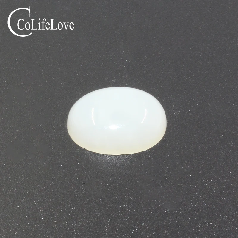 

10mm*14mm Natural Chinese white jade loose gemstone for jewelry shop real nephrite stone for silver jewelry