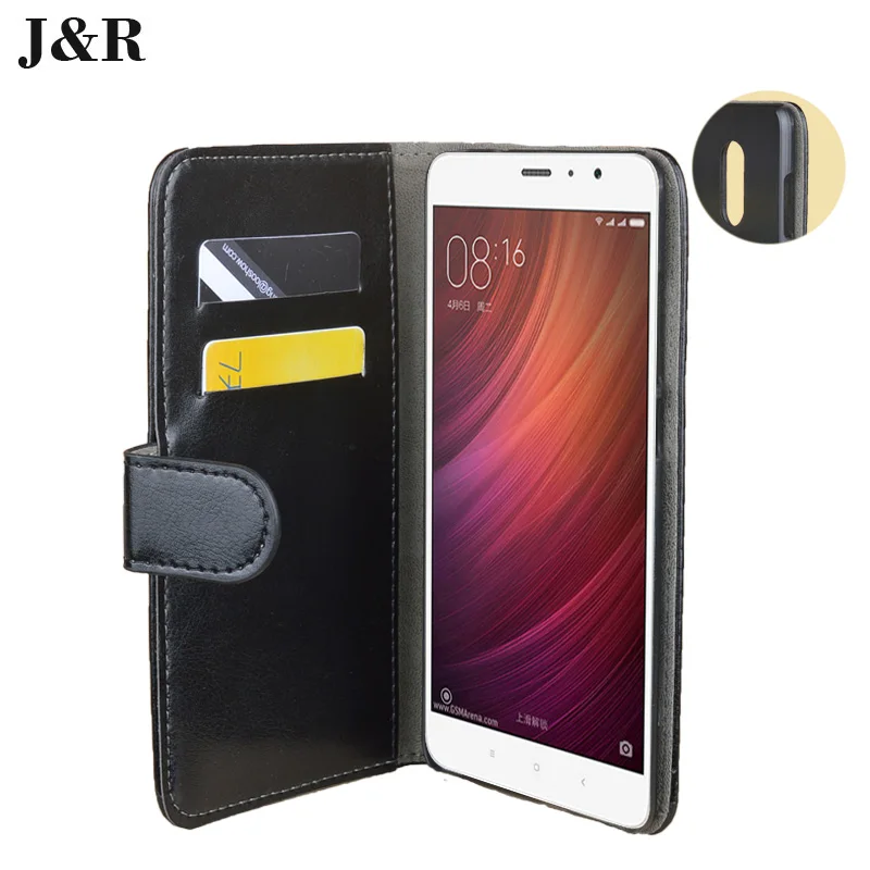 Luxury PU Leather Cover For Xiaomi Redmi Note 4 Flip Phone Case hongmi Bags Protective J&ampR Accessories | Мобильные телефоны и