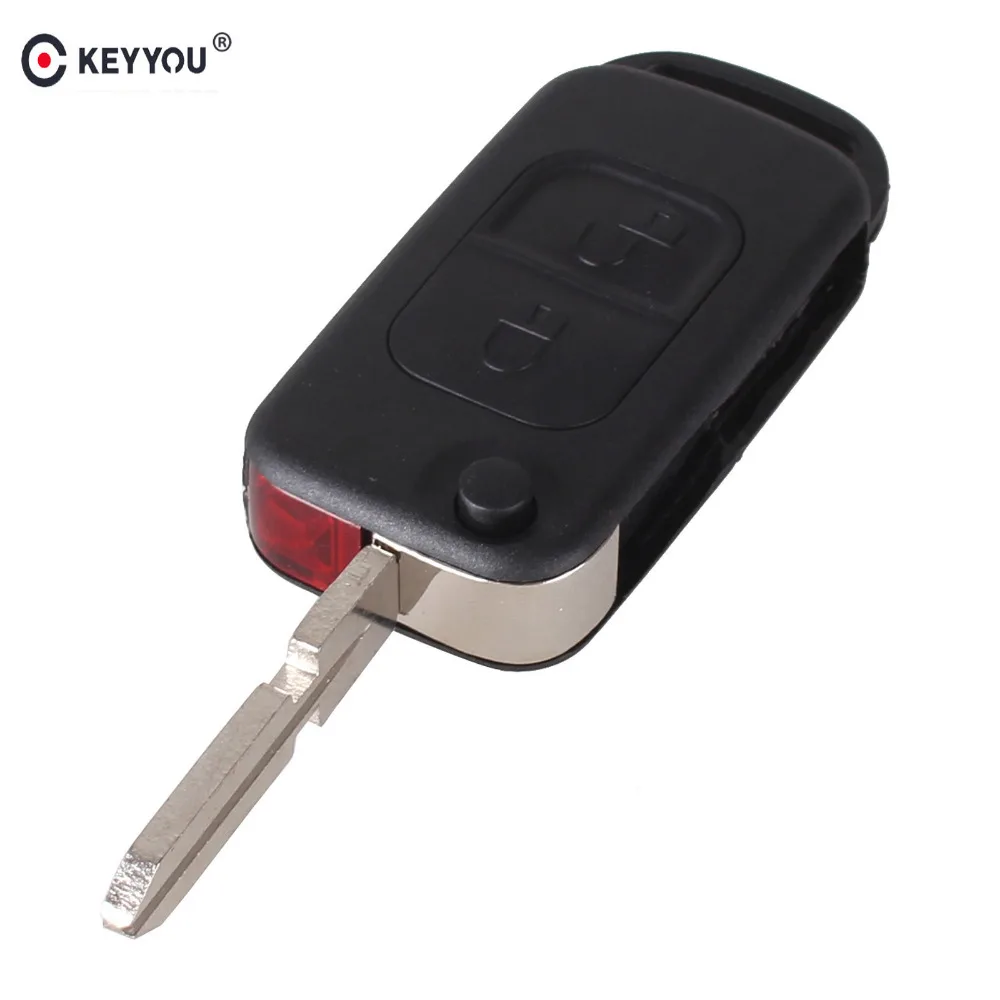 KEYYOU 2 кнопки флип складной ключ чехол для ключей пульт дистанционного управления