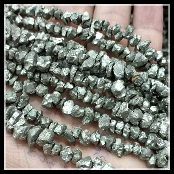 

1 Strings Nature Pyrite Mine Stone Chips Top Selling Unique Beads Strings Size 4-6mm 15.5 Inches Length