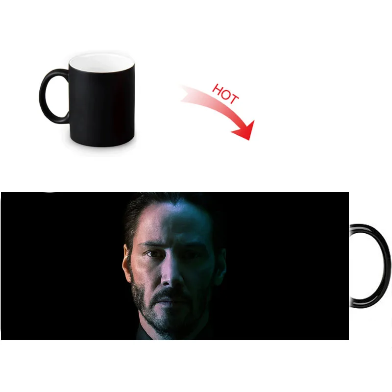 Термочувствительная кружка John Wick для холодной и горячей воды меняющая цвет