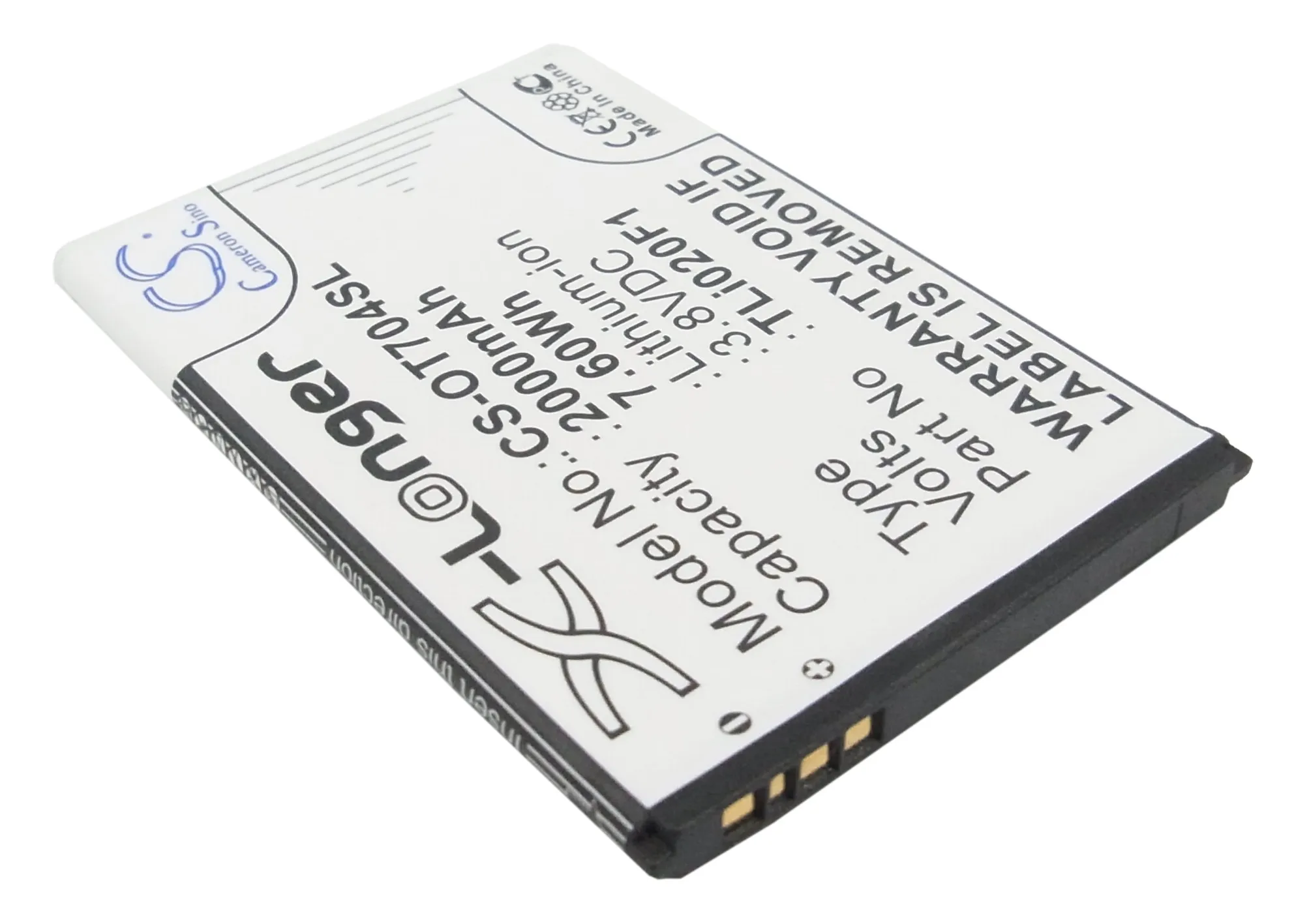 Аккумулятор Cameron Sino TLi019B1 TLi019B2 TLi020F1 TLi020G1 для TCL/Alcatel A450TL J720 J720T J726T J730U J736L