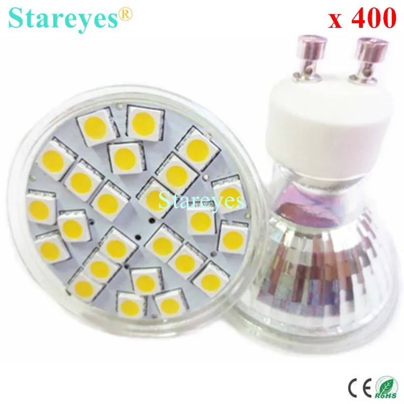 Фонарь светодиодный 400 шт. 5050 SMD 24 светодиода 5 Вт GU10 E27 MR16 110 В 220 12 | Лампы и