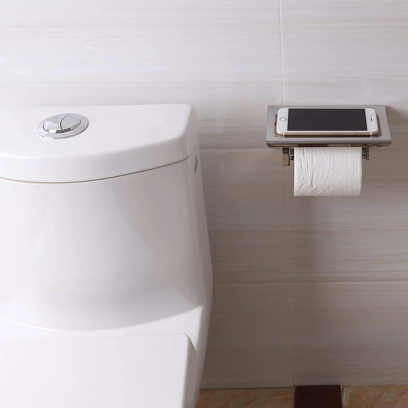 Wall Mounted Toilet Roll Storage Bathroom Self Adhesive Things For Home Holder Shower Paper Organizer Stand Household