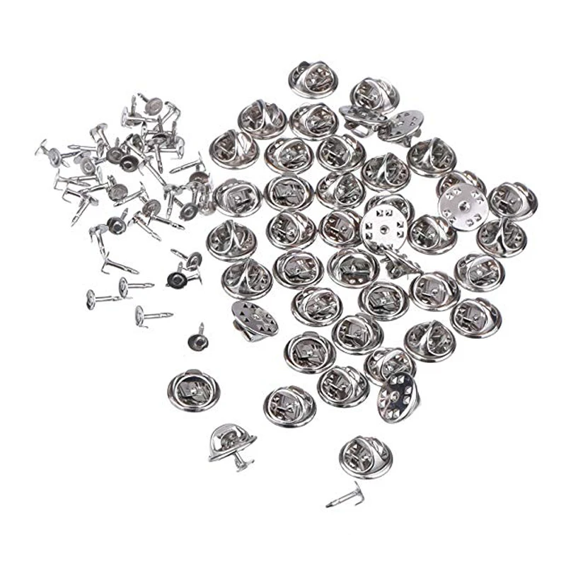100Pairs Butterfly Clutch Tie Tacks Pin Back Replacement with Blank Pins for Craft Making Backs | Дом и сад