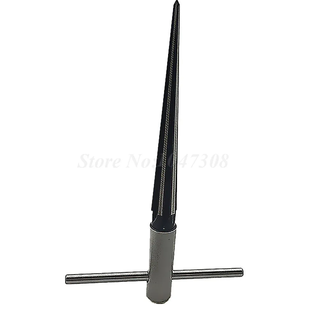 T Handle Tapered Taper Hand Held Reamer Hole Pipe Chaser Reaming Bit Tool 1/8&quot-1/2&quot(3.18-12.7mm) 1:10 Drill Enlarging Holes |