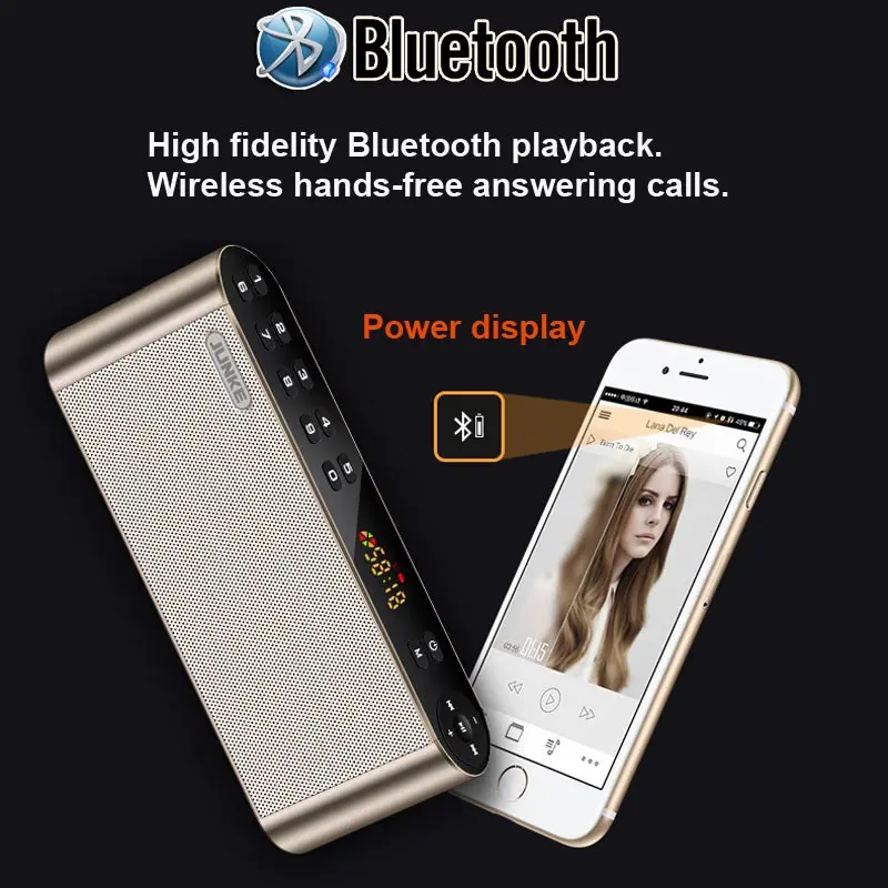JUNKE HIFI Bluetooth динамик Портативный беспроводной супер бас двойной динамик s Саундбар с микрофоном TF FM радио USB звуковая коробка колонка