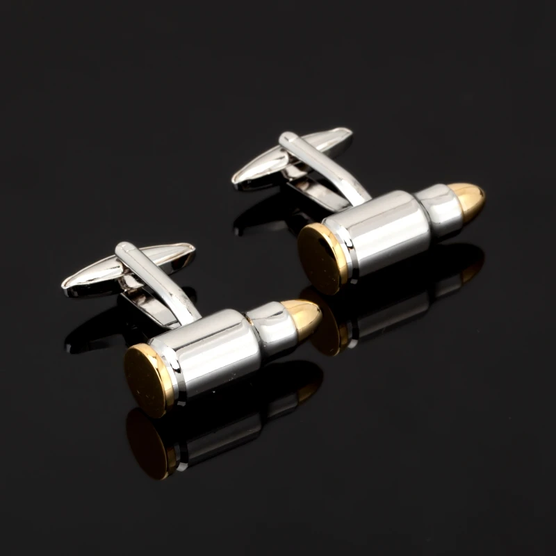 Gold silvery Bullet Cufflinks For Men Fashion Novel Copper Cufflink High Quality Shirt Cuff Links Wedding Gift | Украшения и