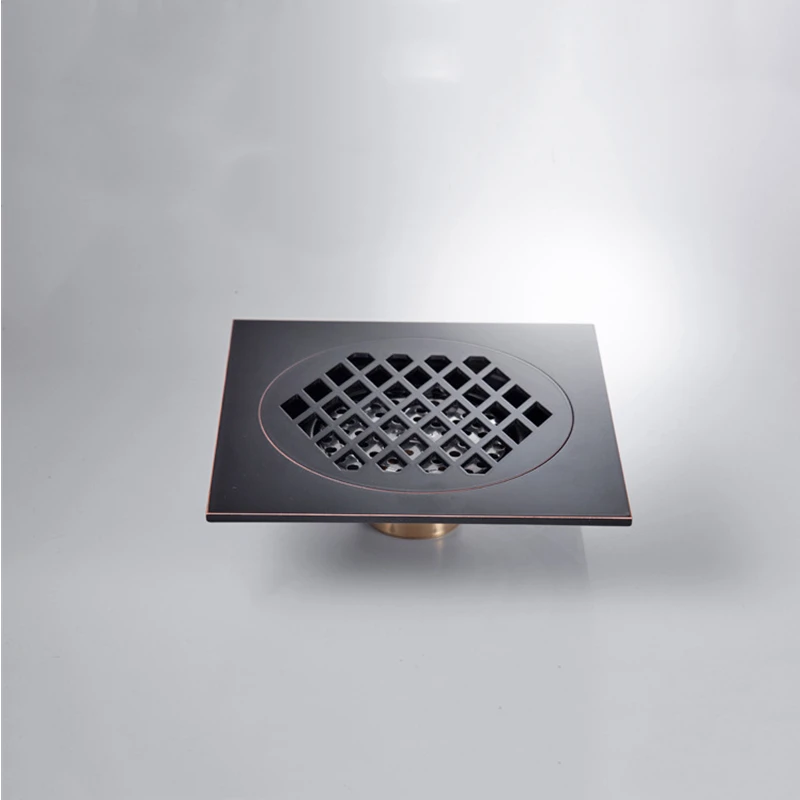 Drains Euro Style Antique Brass Bathroom Shower 15*15cm Floor Drain Wire Strainer Art Carved Cover Waste | Обустройство дома