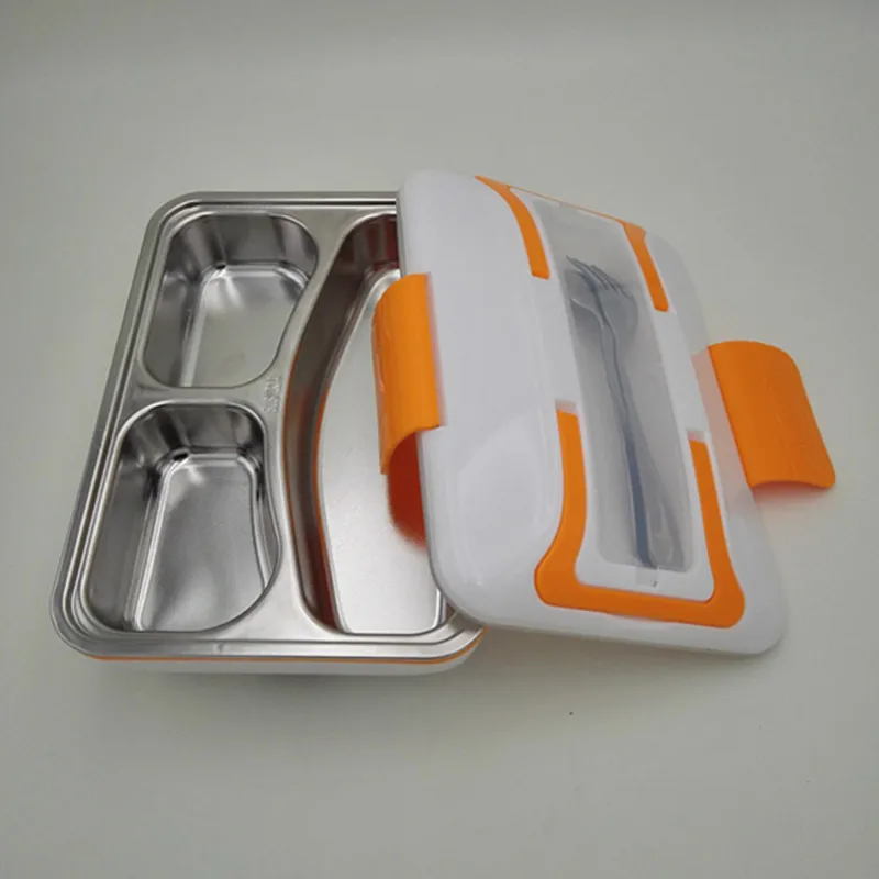 Переносной Ланч бокс с электроподогревом 220 В/110 В США/ЕС из нержавеющей стали и