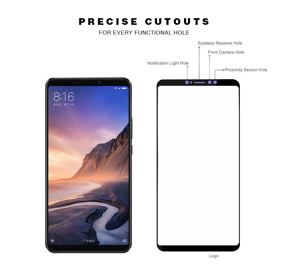 2 шт для Xiaomi mi макс 3 закаленное Стекло Экран протектор полный охват mi Max3 ЖК-дисплей защитная пленка 9 H Anti-explosion противоударный
